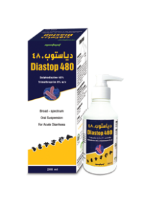 دیاستوب 480 |  سلفادیازین 40٪ و ترای ميثوبريم ۸٪ | معلق يعطي عن طريق الفم | لعلاج الاسهال في الحيوانات