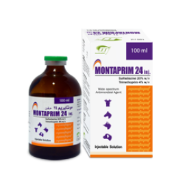 مونتا بریم24 |  حقن |  سلفادیازین 20٪ و ترای ميثوبريم 4٪ | مضاد حيوي بيطري