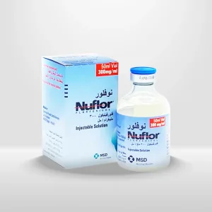 Nuflor, is a bacteriostatic cattle antibiotic, used for treating cattle bacterial diseases, affecting respiratory tract such as: pneumonia treatment in cattle.