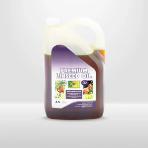 Premium linseed oil, is rich in Omega-3 fatty acids, omega 3 for horses, promoting a glossy coat while supporting digestive health.